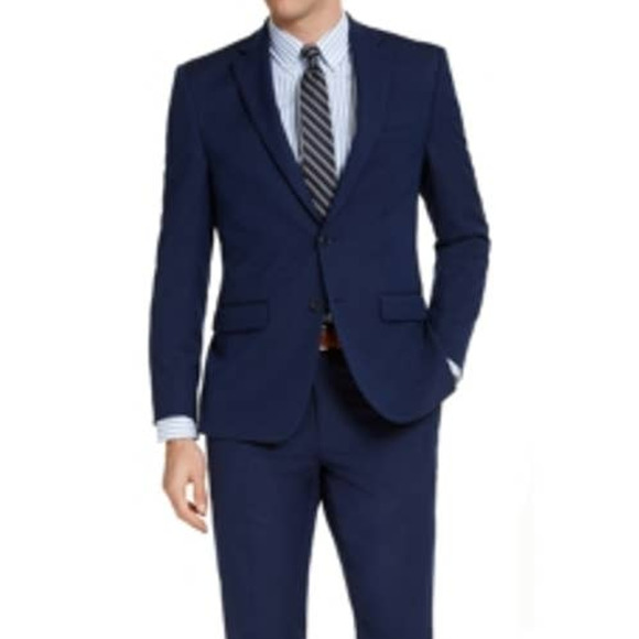 Van Heusen Men's Flex Plain Slim Fit Suit jacket bright blue, 38short